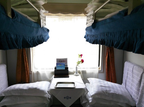Soft sleeper compartment interior